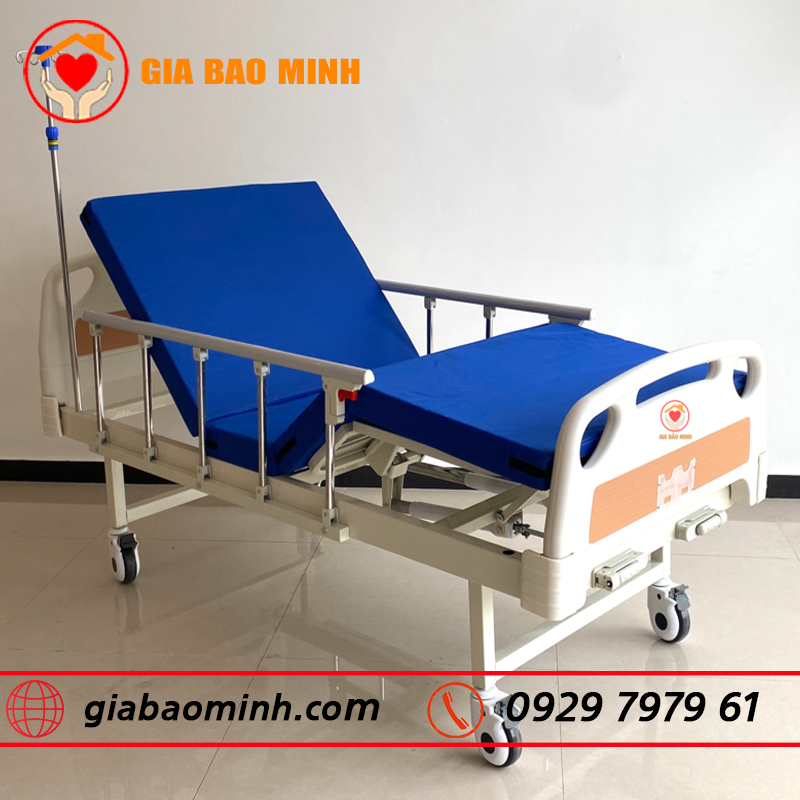 Giường bệnh 02 tay quay kín