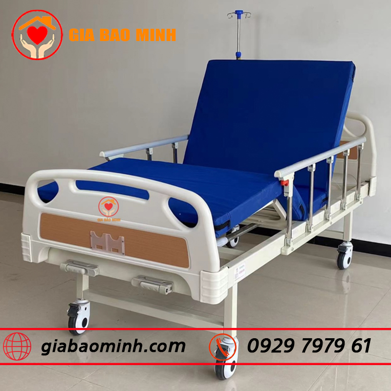 Giường bệnh 02 tay quay kín