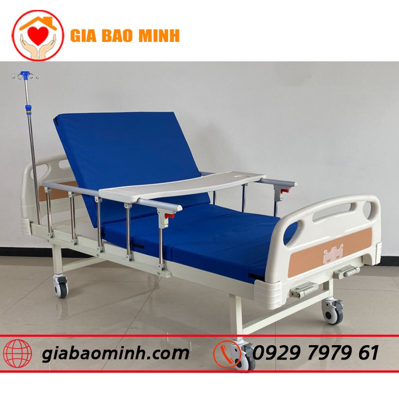 Giường bệnh 02 tay quay kín